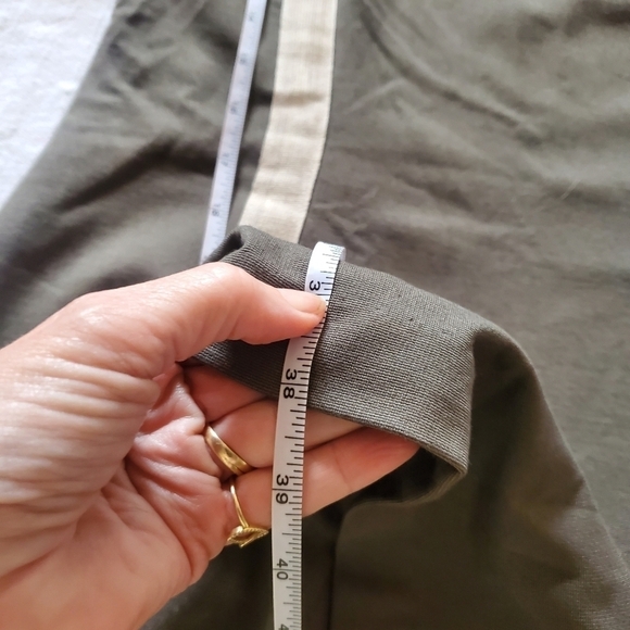 Amy Matto New York Army Green & Cream Long Sleeve Sz. 8 Dress - Picture 7 of 11